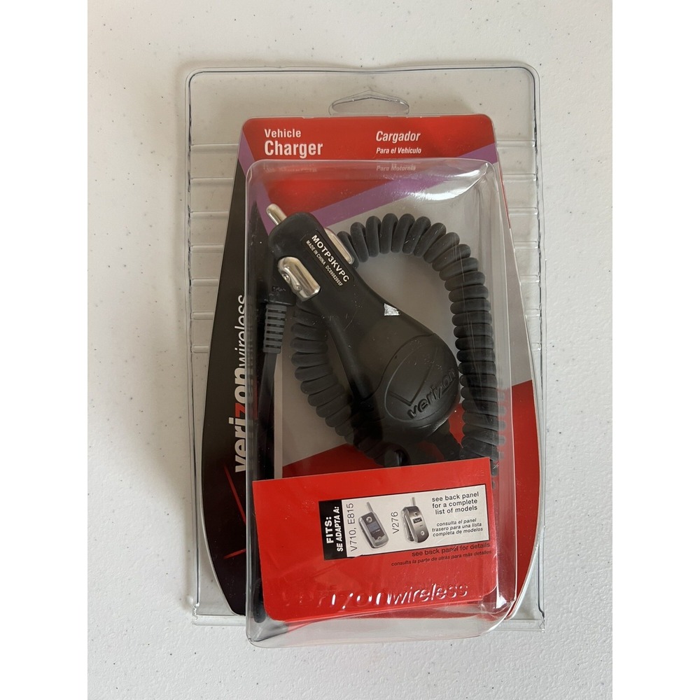 Verizon Wireless Cell Phone 12V Vehicle Car Charger MOTP3KVPC for Motorola Phone